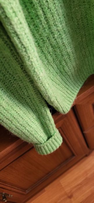 Pulover dama foarte gros, verde