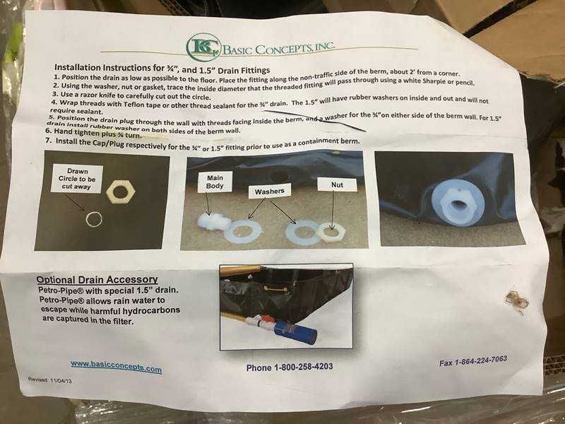 Bazin protectie chimica, colector scurgeri chimice 4mx16m (21,403 L)