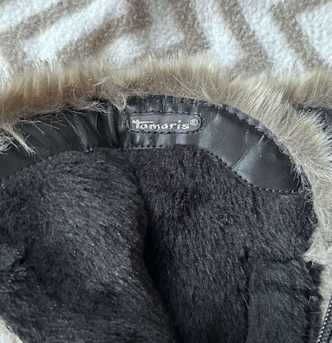 Зимни велурени ботуши -Tamaris