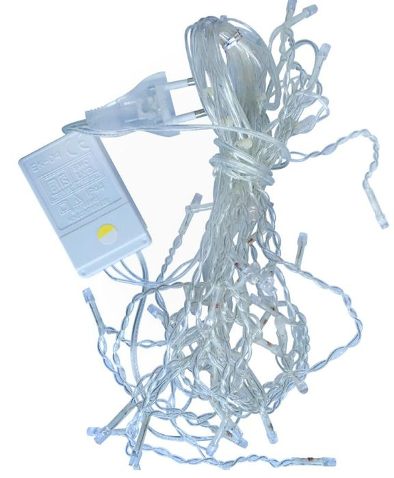 Гирлянда нить белая 10, 50 метров