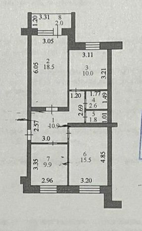 Продам 3 ком квартиру