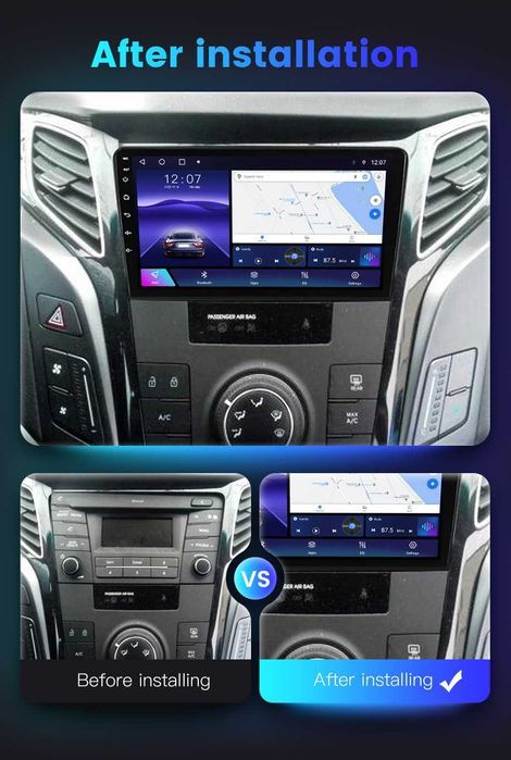 Navigatie Android 14 HYUNDAI I40 2012 -2020 1/8 Gb Waze CarPlay CAMERA
