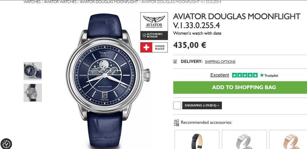 Aviator Moonlight Swiss Exclusive Ladies’ Watch Set