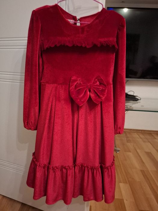 Rochie roșie catifea