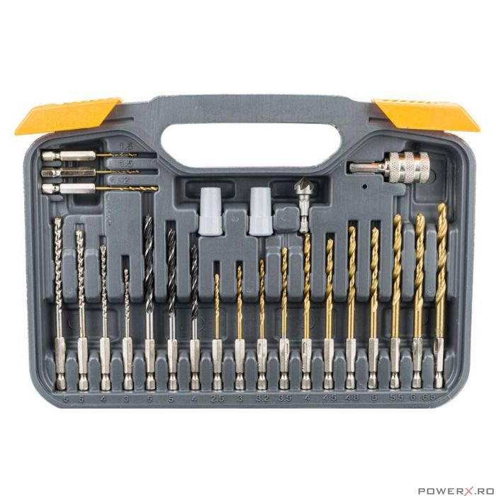 Trusa de bituri, biti, burghie, surubelnite pentru beton, lemn, 72