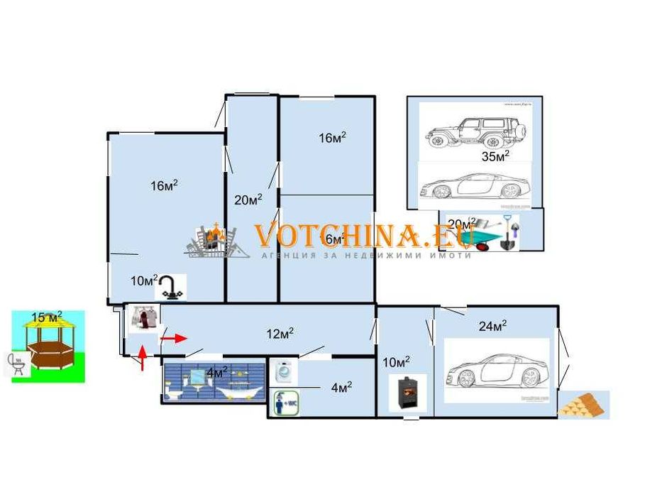 Продава се Къща в с. Батово, Област Добрич - 208 кв.м за 448 €/кв.м - Снимка #12