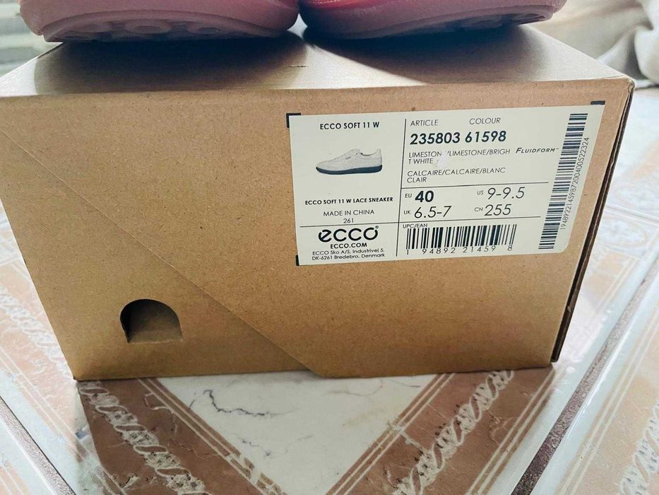 Pantofi dama ECCO Soft 11W Lace Sneaker (Beige)