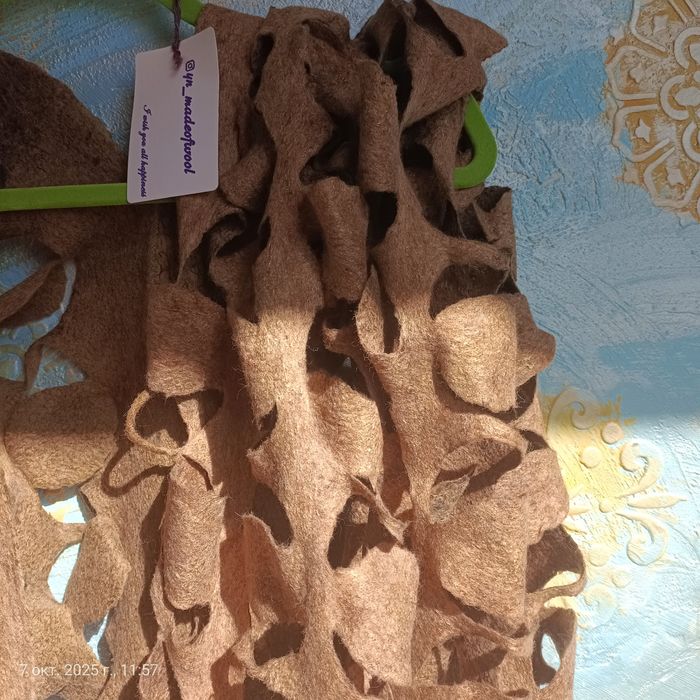 Шарф накидка войлок