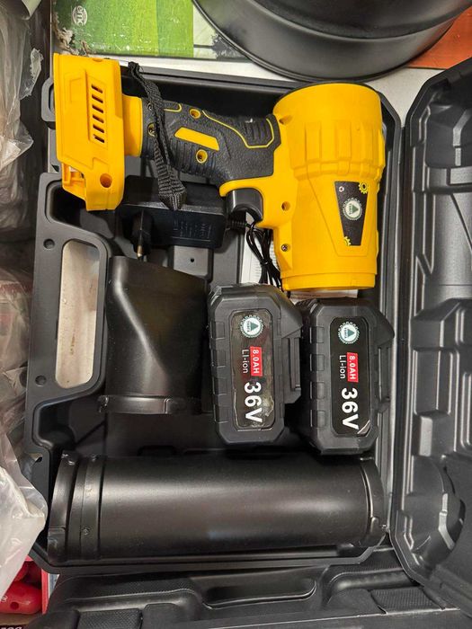 Въздушен Турбо пистолет 1/2х36V/8Ah бат. Мощна духалка за  Почистване