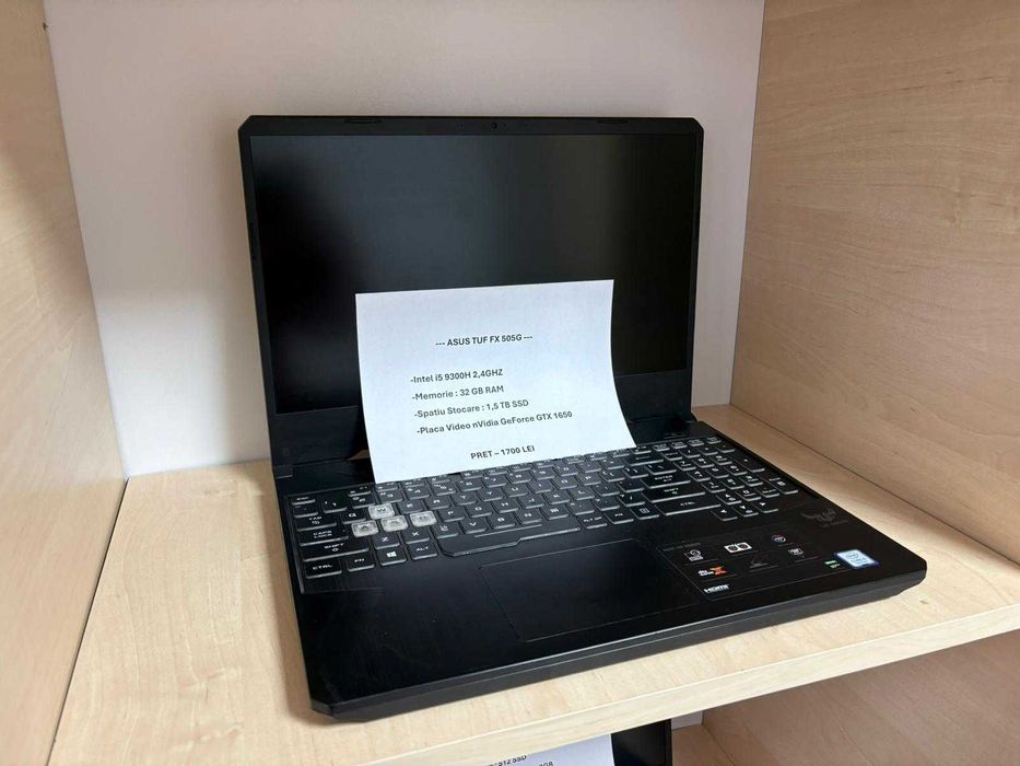 Laptop ASUS TUF GAMING  FX505G i5-9300H 1.5 TB SSD 32 GB RAM