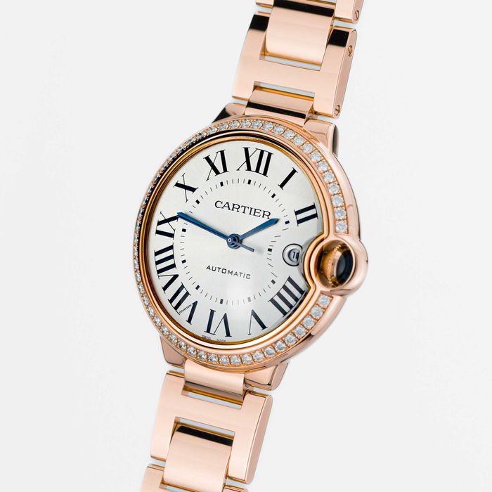 Cartier Ballon Bleu de Cartier 18 Kt Rose gold 40 mm Diamond bezel