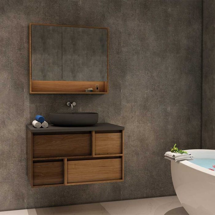 Masca Lemn Moderna + Lavoar