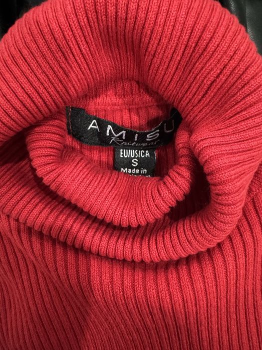 Amisu дамски червен пуловер