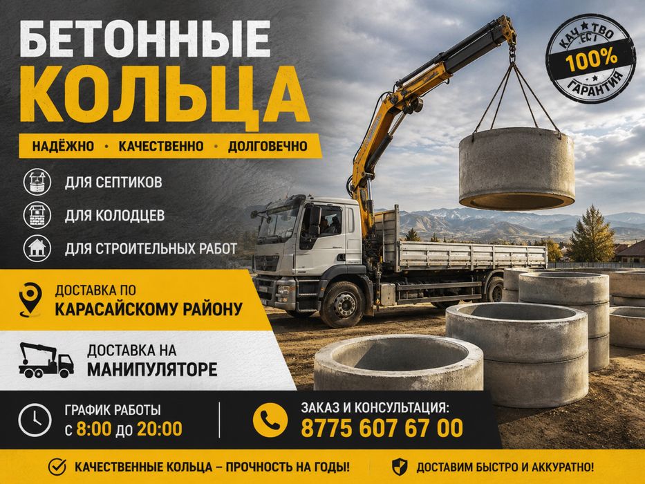 Бетонные кольца с доставкой