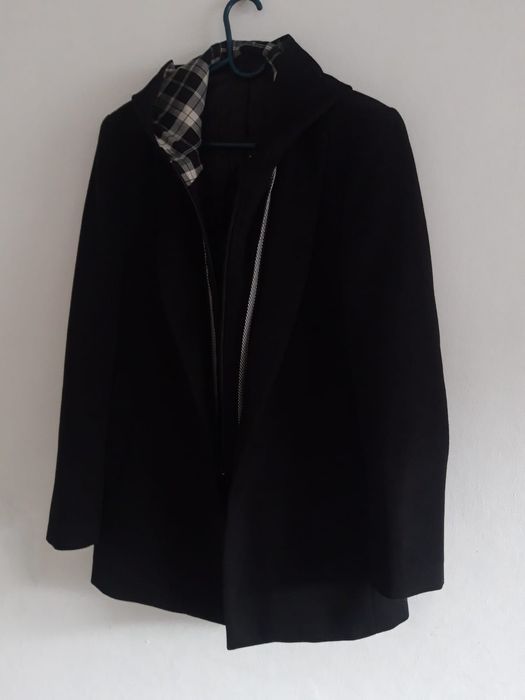 Мужское черное пальто