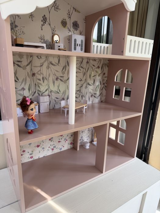Кукольный дом Wooden Play Kitchen Dollhouse01