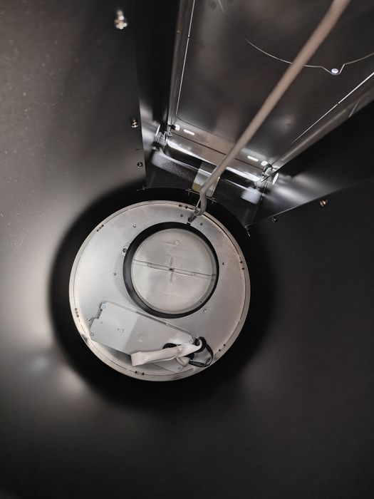 Hota insula FALMEC Polar Black, 1 motor, 800 m3/h, D 35 cm, negru