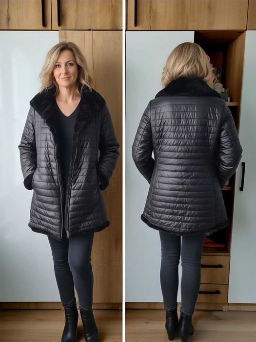 Двулицево дамско палто .Две палта в едно