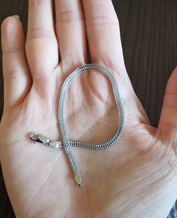 Сребърната гривна 925, размер  16,5 см