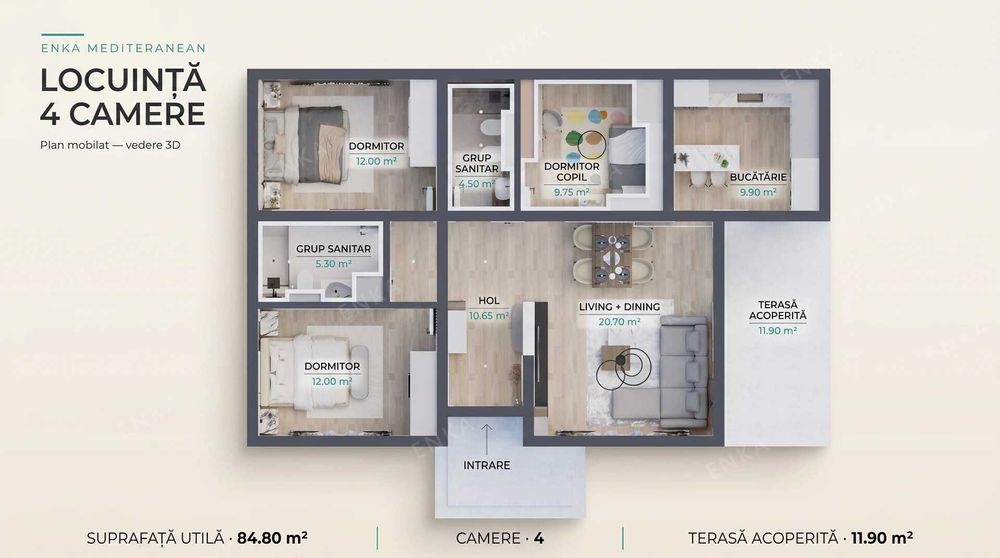 Casa 4 camere ENKA, parter mediteraneana - Miroslava, comision 0%