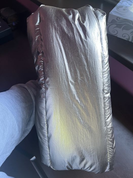 Vand geanta metallic gold ZARA