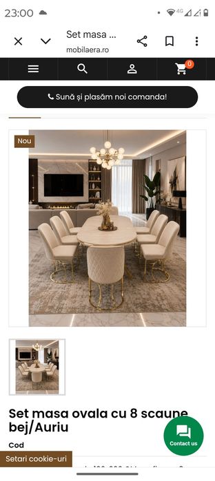 Masa living noua cu 8 scaune
