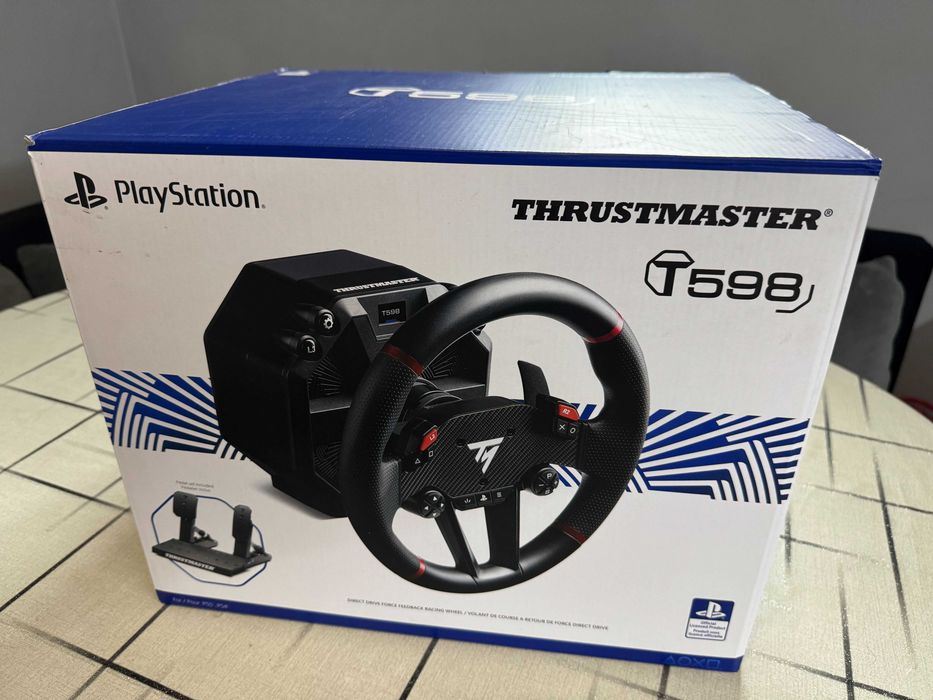 Волан с педали Thrustmaster - T598, с гаранция, черни, (PC/PS4/PS5)