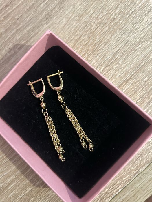 Vand cercei de aur lungi cu lantisor