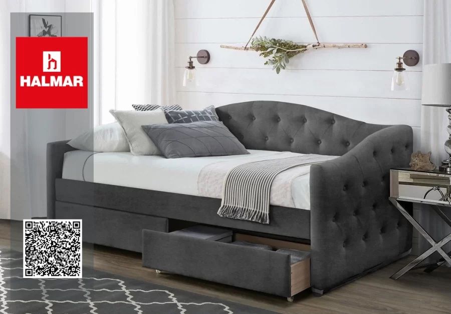 Тапицирано легло Aloha Сиво