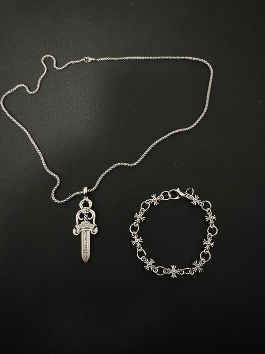 Set Chrome Hearts Lantisor si bratara