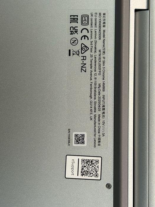 Laptop Lenovo IdeaPad Slim 3 Chromebook NOU!