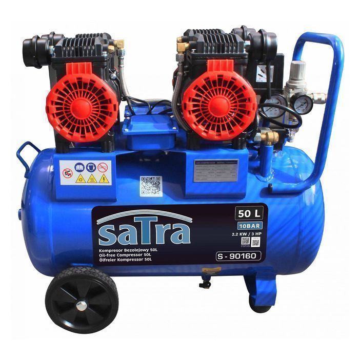 Compresor silentios zgomot redus fara ulei 50l 2200w satra