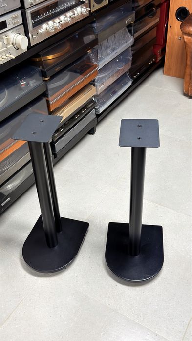 Stative Boxe Hi-Fi Premium din Metal – 65 cm, Construcție Solidă, Finisaj Negru, Picioare cu Țepi pentru Stabilitate