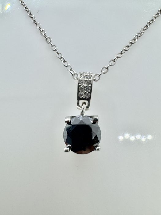Сребърно колие с мойсанит (Диамант) 1 карат