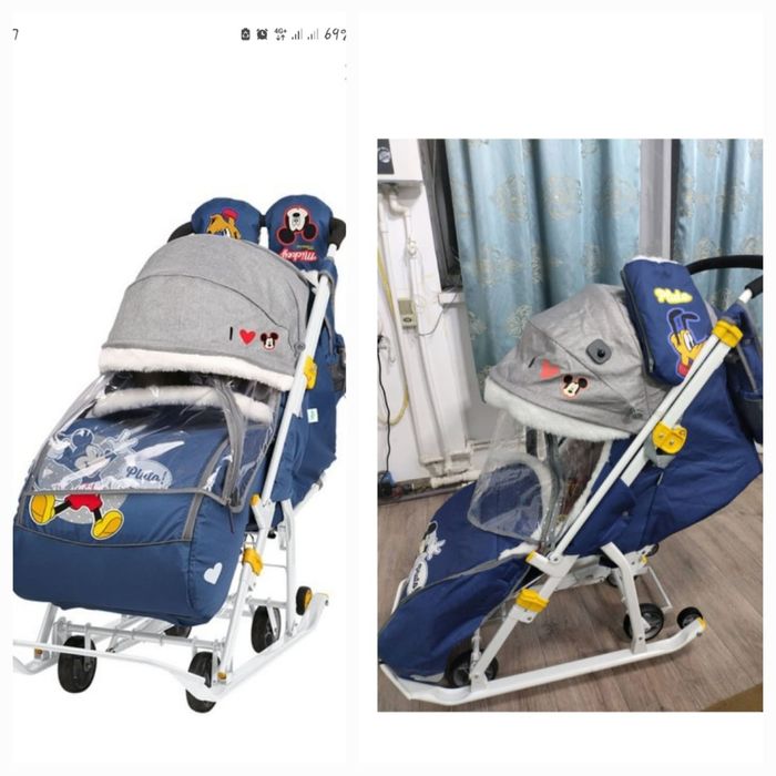 Санки детские с колесиками