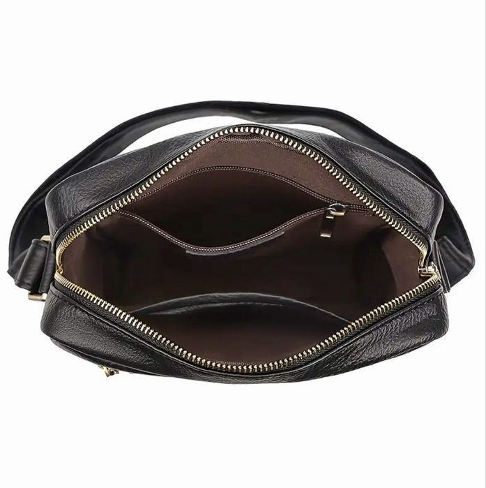 Мъжка луксозна кожена чанта Montreal*/Черна естест. кожа -10%Промоция!