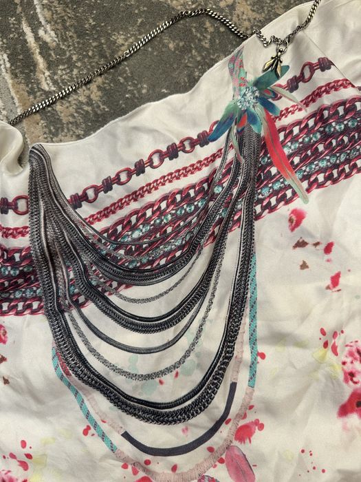 Оригинален Patrizia Pepe копринен топ/туника  с колие, размер 1