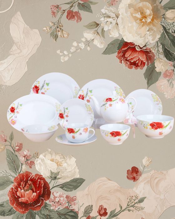 40 pcs Farfor idish nabori – ixcham va sifatli