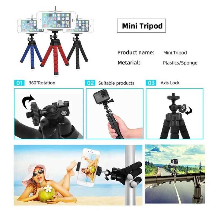 Set accesorii esentiale camera actiune GoPro Insta360 DJI kit prinderi