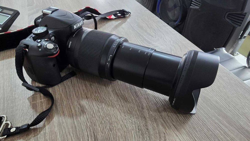 фотоапарат Nikon D5100 + обектив Sigma 18-300mm f/3.5-6.3 DC OS