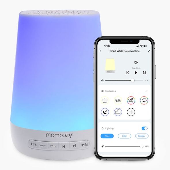 Музикална лампа с бял шум за бебета Momcozy