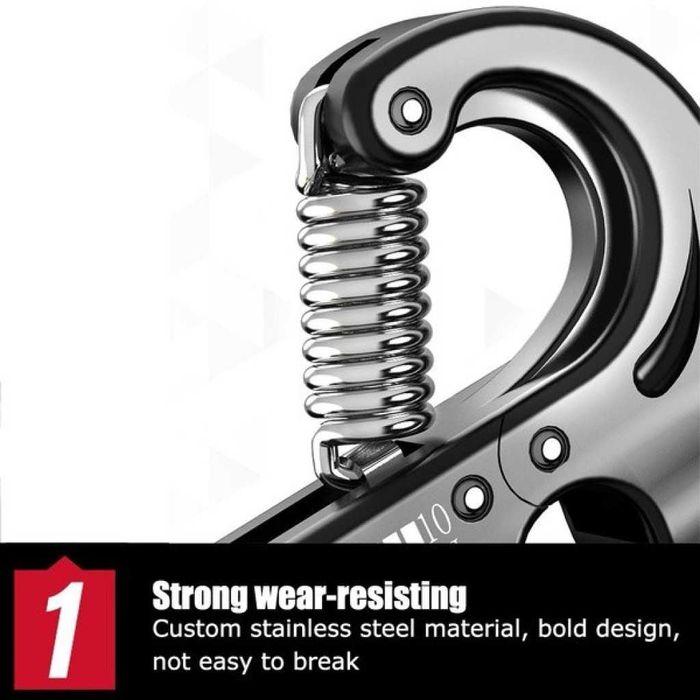 Регулируема фитнес ръкохватка грипър съпротивление 10-60 кг