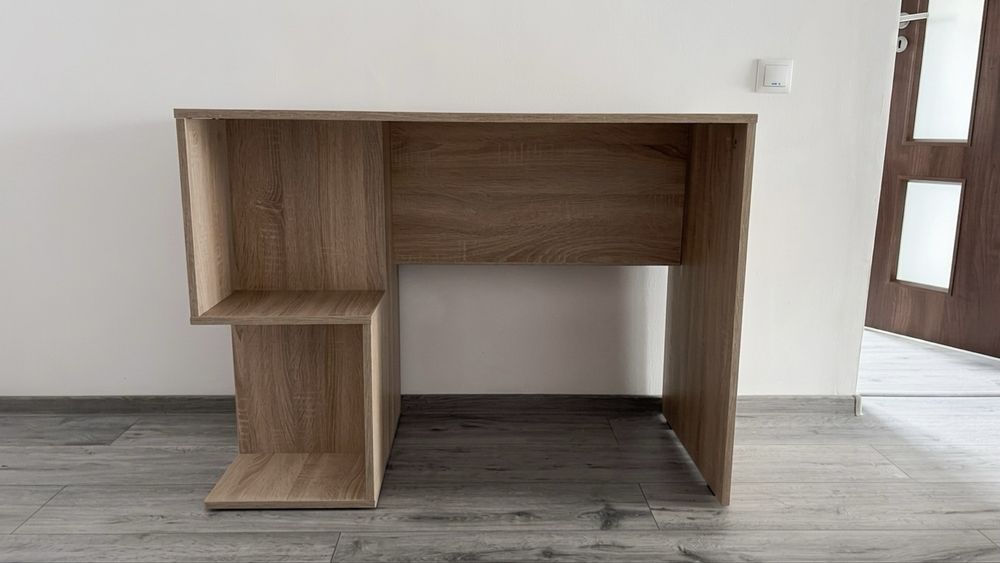 Birou modern din PAL, culoare bej deschis/lemn natur - ca nou