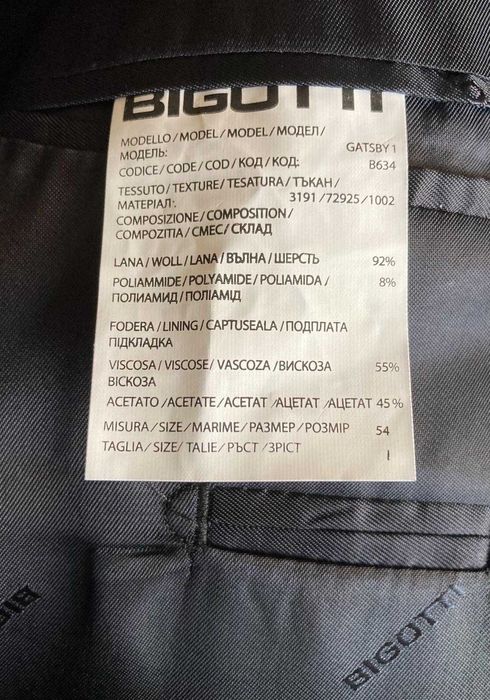 Costum barbatesc Bigotti- marimea 54