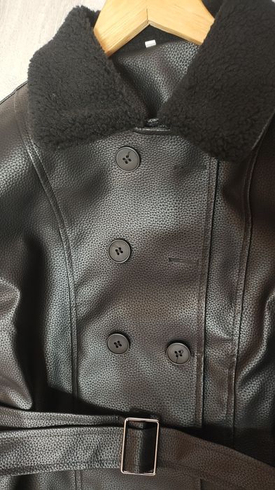 Черно яке от изкуствена кожа