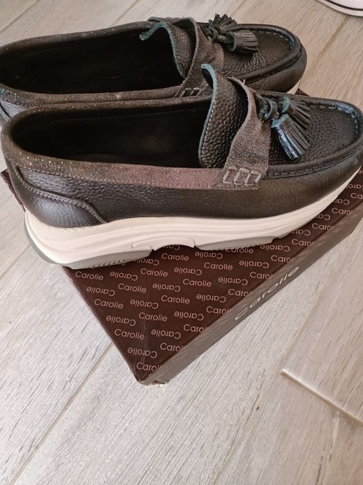 Mocasini tip sport din piele