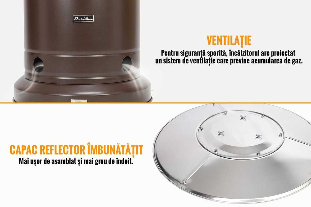 Resigilat Incalzitor Terasa pe Gaz Profesional Doctor Home, 13000W