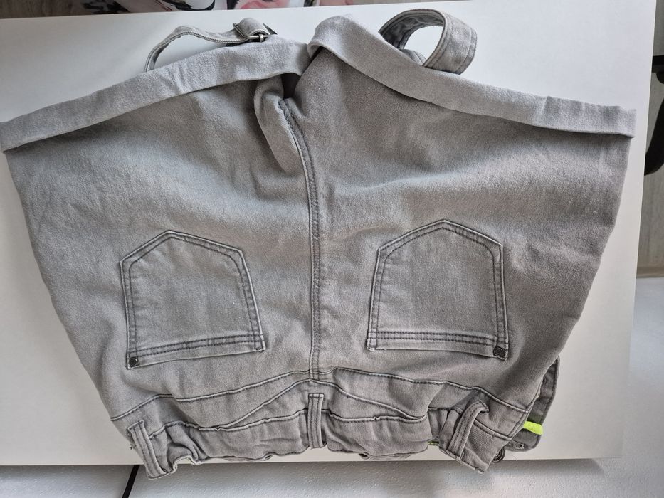 Salopetă scurtă din denim gri HEMA Summer – NOUĂ cu etichetă, mărimea 164 (13–14 ani)