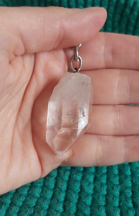 Breloc cu cuarț transparent