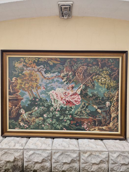 Огромен изключително красив антикварен гоблен